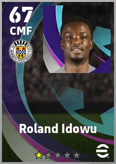 Roland Idowu eFootball 2026 player card — 67 OVR CMF