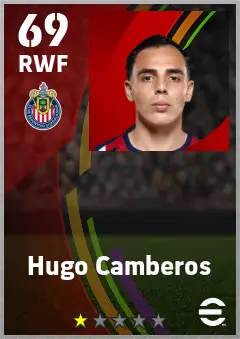 Hugo Camberos eFootball 2026 player card — 69 OVR RWF