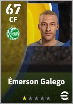 Emerson Galego eFootball 2026 player card — 67 OVR CF