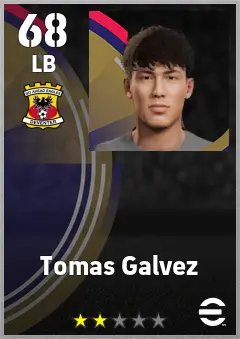 Tomas Galvez eFootball 2026 player card, 68 OVR LB