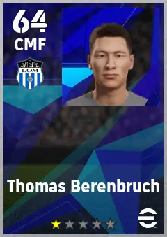 Thomas Berenbruch eFootball 2026 player card — 64 OVR CMF