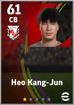 Heo Kang-Jun eFootball 2026 player card — 61 OVR CB