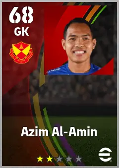 Azim Al-Amin eFootball 2026 player card — 68 OVR GK