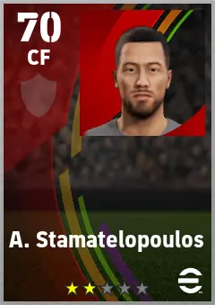A. Stamatelopoulos eFootball 2026 player card — 70 OVR CF