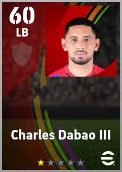 Charles Dabao III eFootball 2026 player card — 60 OVR LB