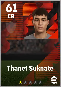 Thanet Suknate eFootball 2026 player card — 61 OVR CB
