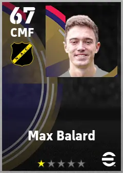 Max Balard eFootball 2026 player card — 67 OVR CMF