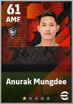 Anurak Mungdee eFootball 2026 player card — 61 OVR AMF