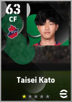 Taisei Kato eFootball 2026 player card — 63 OVR CF