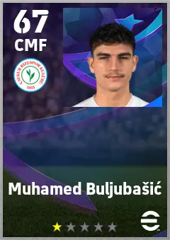 Muhamed Buljubasic eFootball 2026 player card — 67 OVR CMF
