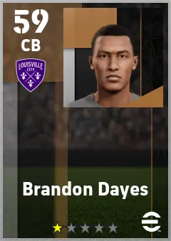 Brandon Dayes eFootball 2026 player card — 59 OVR CB