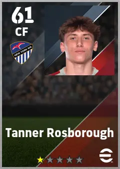 Tanner Rosborough eFootball 2026 player card — 61 OVR CF