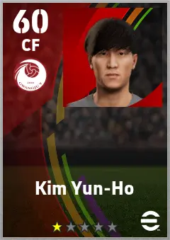 Kim Yun-Ho eFootball 2026 player card — 60 OVR CF