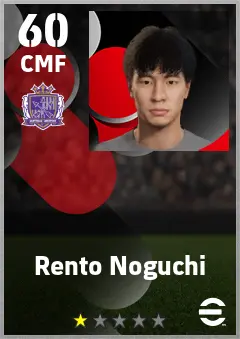 Rento Noguchi eFootball 2026 player card — 60 OVR CMF