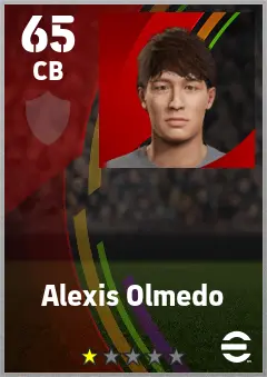 Alexis Olmedo eFootball 2026 player card — 65 OVR CB