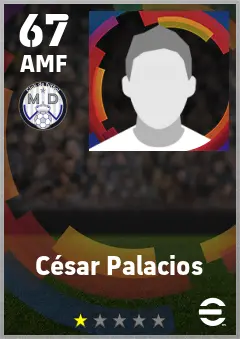 Cesar Palacios eFootball 2026 player card — 67 OVR AMF