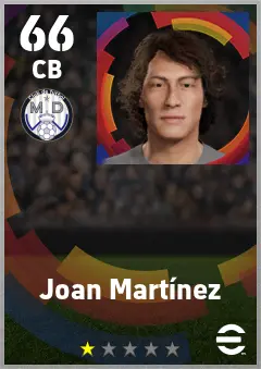 Joan Martinez eFootball 2026 player card — 66 OVR CB