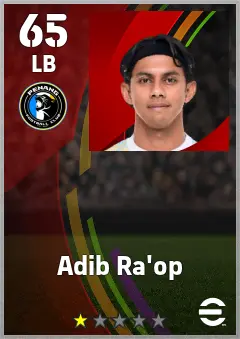 Adib Ra op eFootball 2026 player card — 65 OVR LB