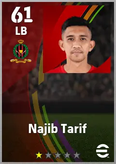 Najib Tarif eFootball 2026 player card — 61 OVR LB