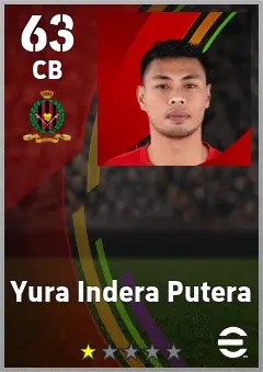 Yura Indera Putera eFootball 2026 player card — 63 OVR CB