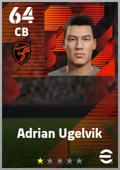 Adrian Ugelvik eFootball 2026 player card — 64 OVR CB