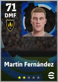 Martin Fernandez eFootball 2026 player card — 71 OVR DMF