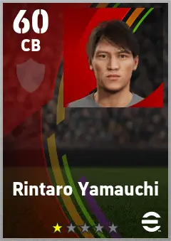 Rintaro Yamauchi eFootball 2026 player card — 60 OVR CB