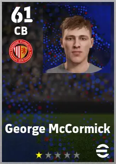 George McCormick eFootball 2026 player card — 61 OVR CB