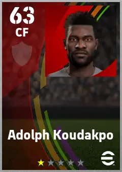Adolph Koudakpo eFootball 2026 player card — 63 OVR CF