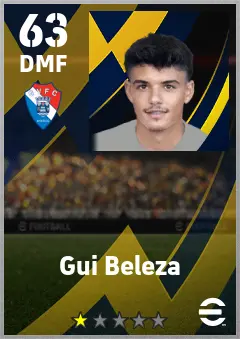 Gui Beleza eFootball 2026 player card — 63 OVR DMF