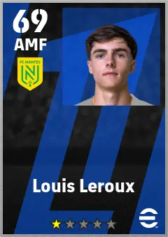 Louis Leroux eFootball 2026 player card — 69 OVR AMF