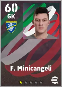 F. Minicangeli eFootball 2026 player card — 60 OVR GK