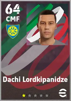 Dachi Lordkipanidze eFootball 2026 player card — 64 OVR CMF