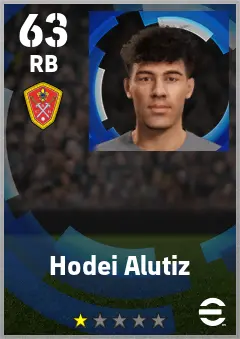 Hodei Alutiz eFootball 2026 player card — 63 OVR RB