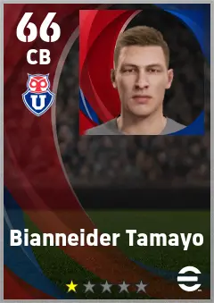 Bianneider Tamayo eFootball 2026 player card — 66 OVR CB