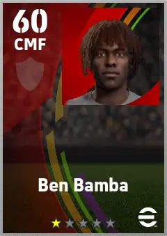 Ben Bamba eFootball 2026 player card — 60 OVR CMF