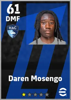 Daren Mosengo eFootball 2026 player card — 61 OVR DMF