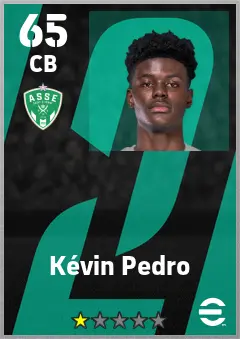 Kevin Pedro eFootball 2026 player card — 65 OVR CB