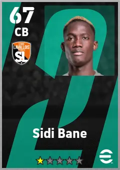 Sidi Bane eFootball 2026 player card — 67 OVR CB