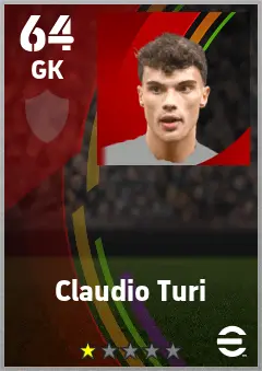 Claudio Turi eFootball 2026 player card — 64 OVR GK
