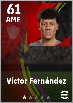 Victor Fernandez eFootball 2026 player card — 61 OVR AMF