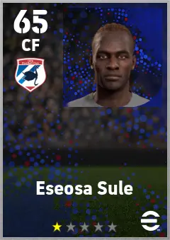 Eseosa Sule eFootball 2026 player card — 65 OVR CF