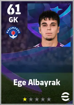 Ege Albayrak eFootball 2026 player card — 61 OVR GK