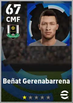 Benat Gerenabarrena eFootball 2026 player card — 67 OVR CMF