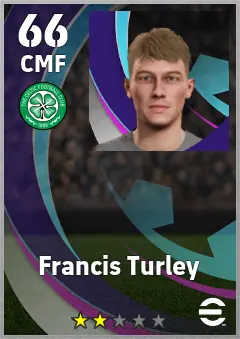 Francis Turley eFootball 2026 player card, 66 OVR CMF