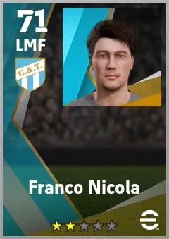 Franco Nicola eFootball 2026 player card — 71 OVR LMF