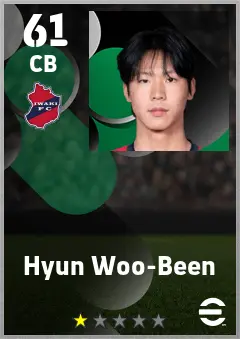 Hyun Woo-Been eFootball 2026 player card — 61 OVR CB