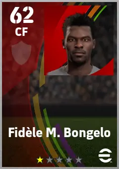 Fidele M. Bongelo eFootball 2026 player card — 62 OVR CF