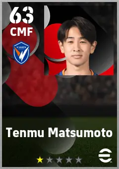 Tenmu Matsumoto eFootball 2026 player card — 63 OVR CMF