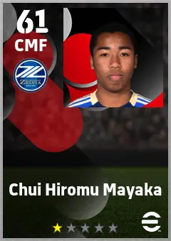 Chui Hiromu Mayaka eFootball 2026 player card — 61 OVR CMF